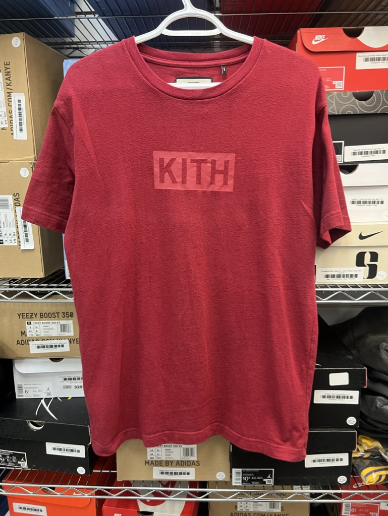 Preowned Kith Classic Logo Tee Red Size M