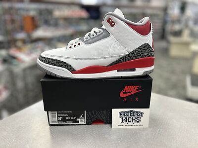 Jordan 3 Fire Red (2022) Size 8.5