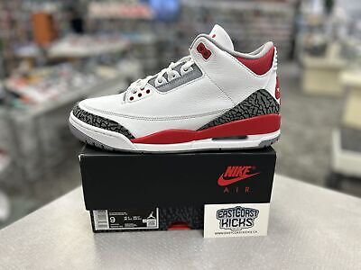 Jordan 3 Fire Red (2022) Size 9