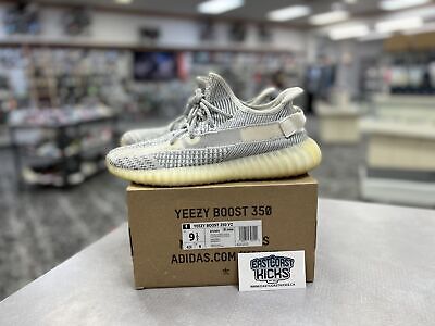 Preowned Adidas Yeezy 350 Static White Size 9.5