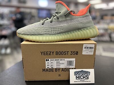 Preowned Adidas Yeezy Boost 350 V2 Desert Sage Size 12