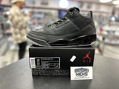 Preowned Jordan 3 Retro Black Flip Size 12