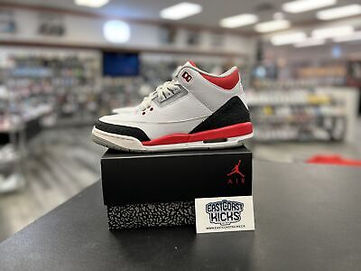 Preowned Jordan 3 Retro Fire Red (2013) Size 6.5Y