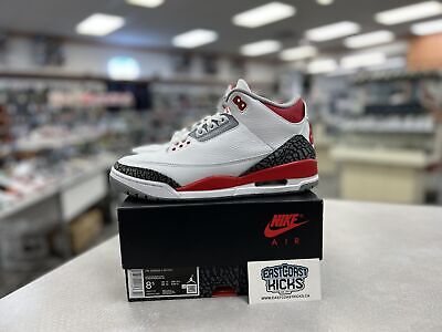 Preowned Jordan 3 Retro Fire Red Size 8.5