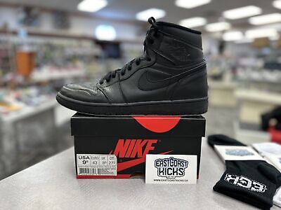 Preowned Jordan 1 High OG Black Size 9.5