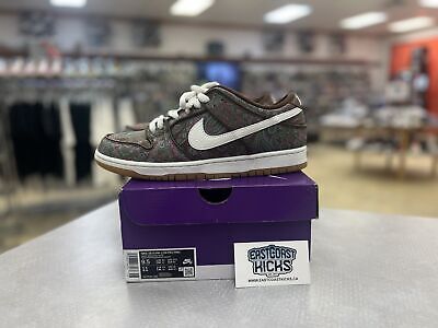 Preowned Nike SB Dunk Low Pro Paisley Brown Size 9.5