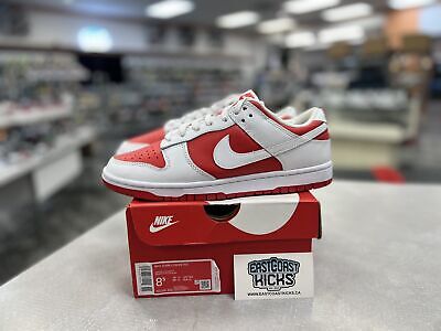Preowned Nike Dunk Low Championship Red (2021) Size 8.5