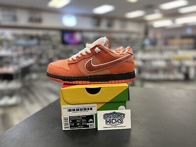 Preowned Nike SB Dunk Low Concepts Orange Lobster Size 6Y