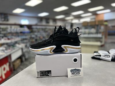 Preowned Jordan 36 Low Black Gold (Clear Sole) Size 12