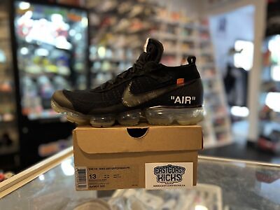 Preowned Off White Nike Air VaporMax Black Size 13
