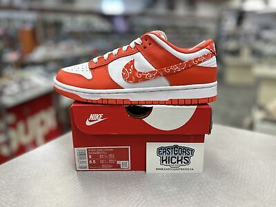 Nike Dunk Low Essential Paisley Pack Orange Size 8w/6.5Y