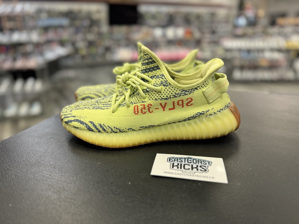 Preowned Adidas Yeezy Boost 350 V2 Semi Frozen Yellow Size 9