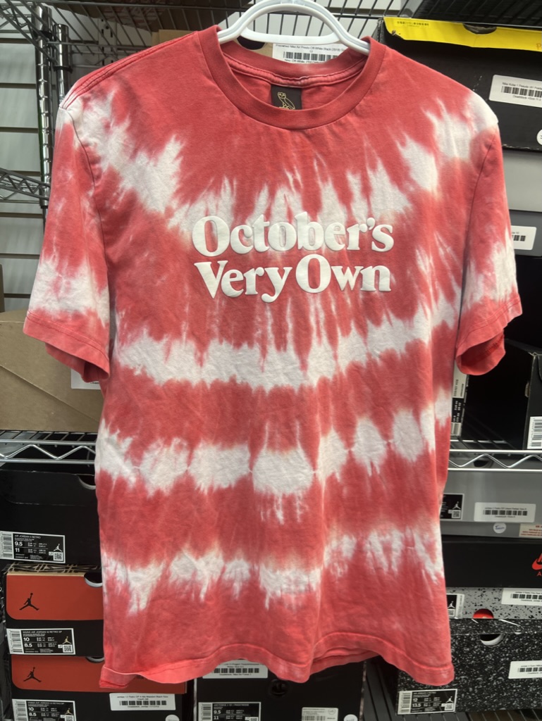 Preowned Drake OVO Marble Tie Dye Tee Red Size S