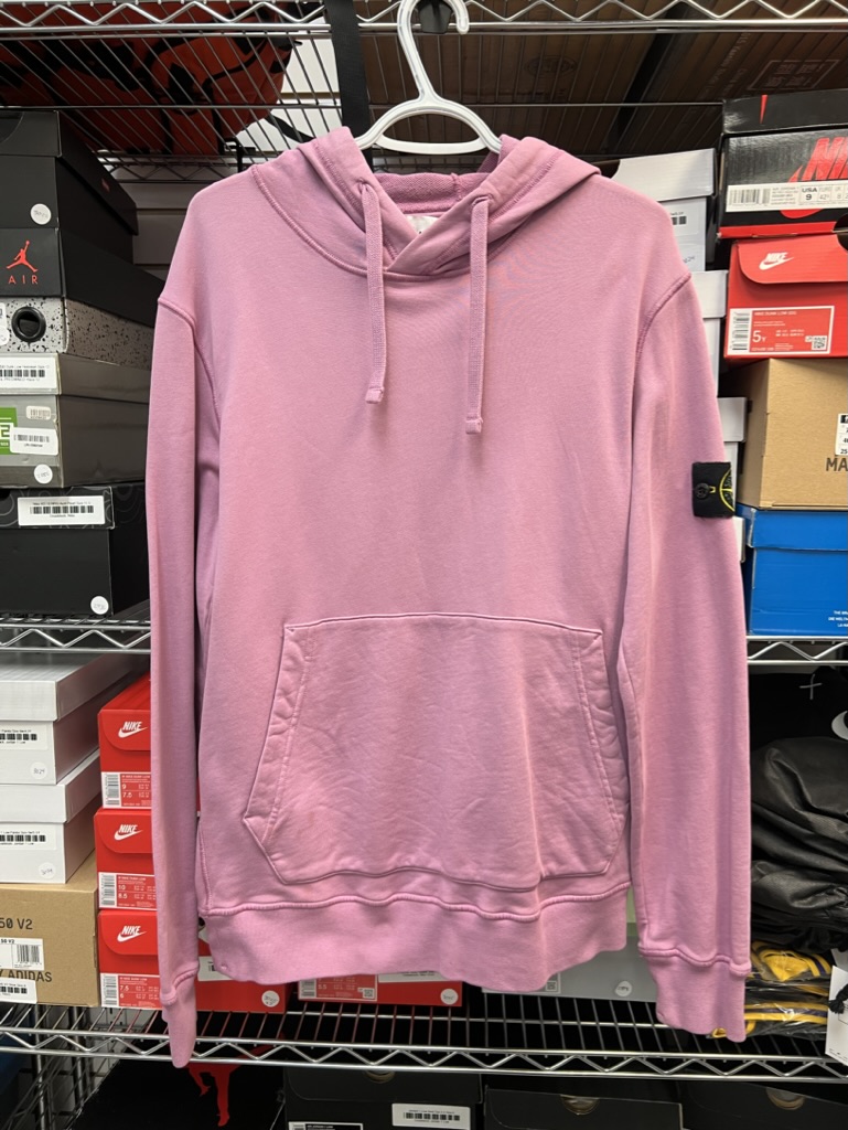 Preowned Stone Island Hooded Sweatshirt Purple Size L