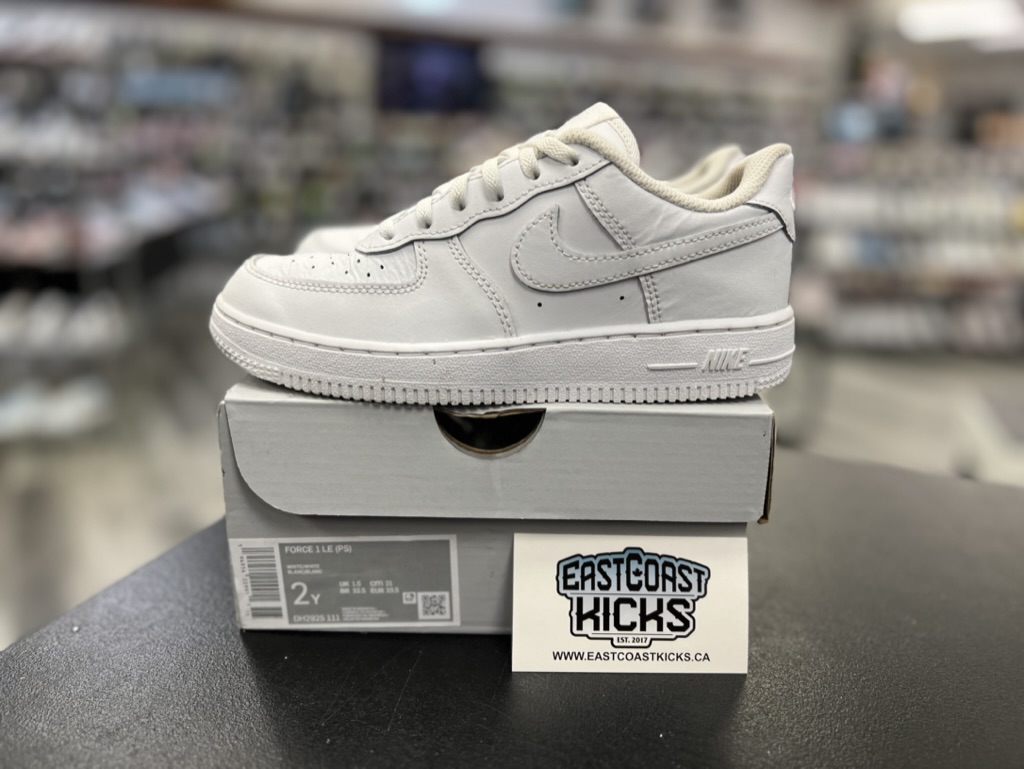 Preowned Nike Air Force 1 Low White Size 2Y