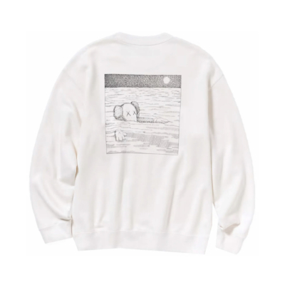 KAWS x Uniqlo Long-Sleeve Sweatshirt Off White Size XL