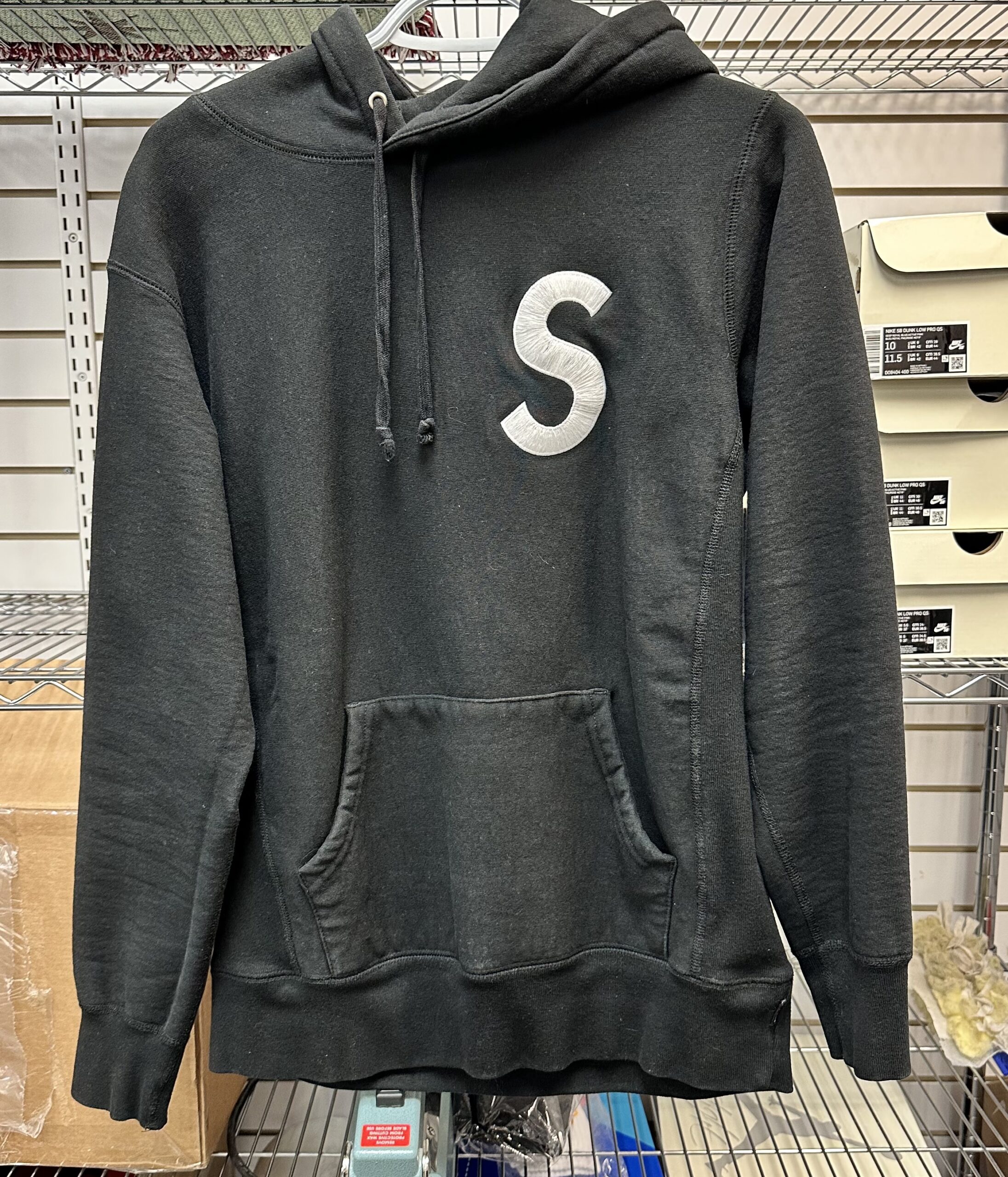 Preowned Supreme S Hoodie Black Size S