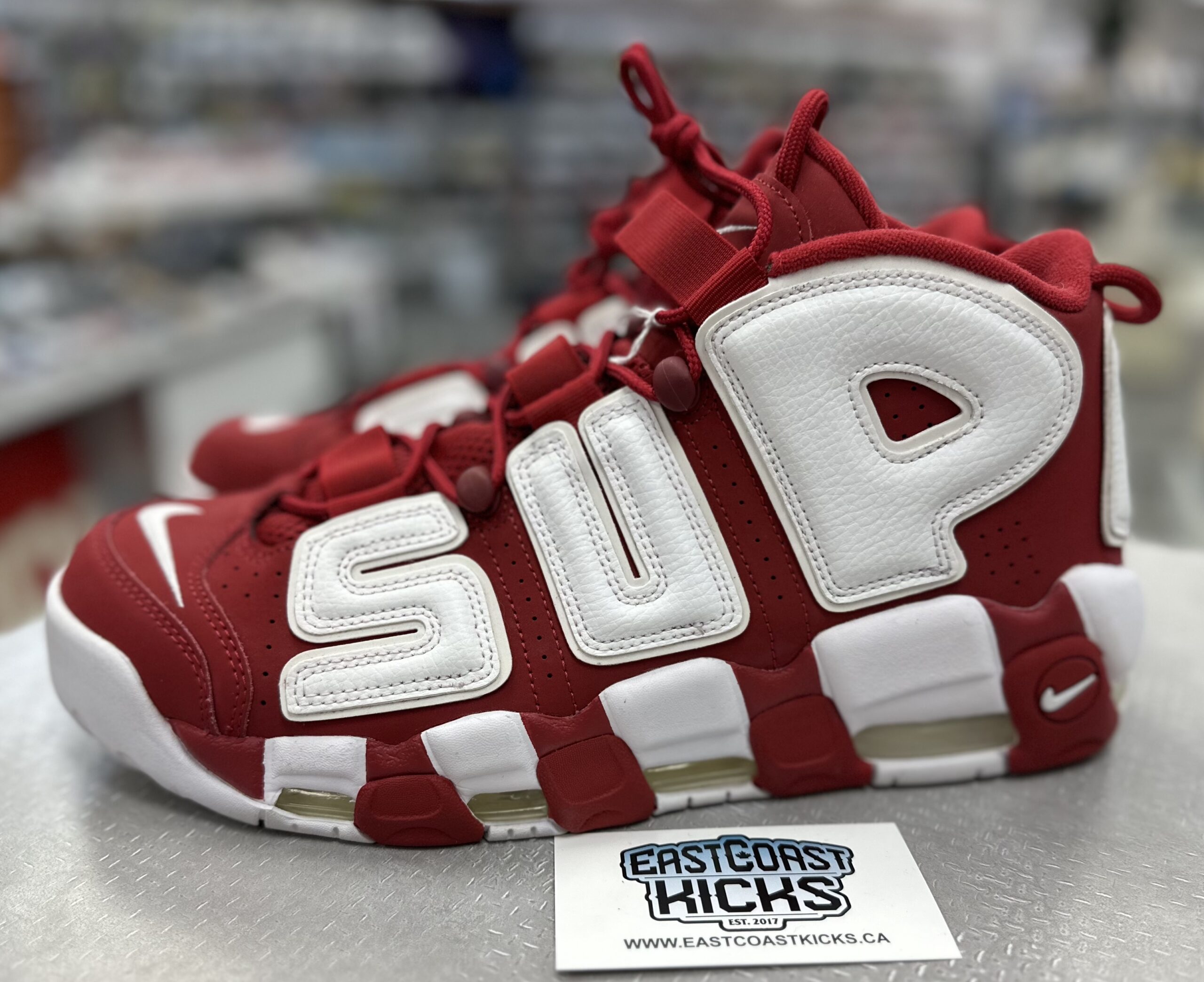 Preowned Nike Air More Uptempo Supreme Suptempo Red Size 12
