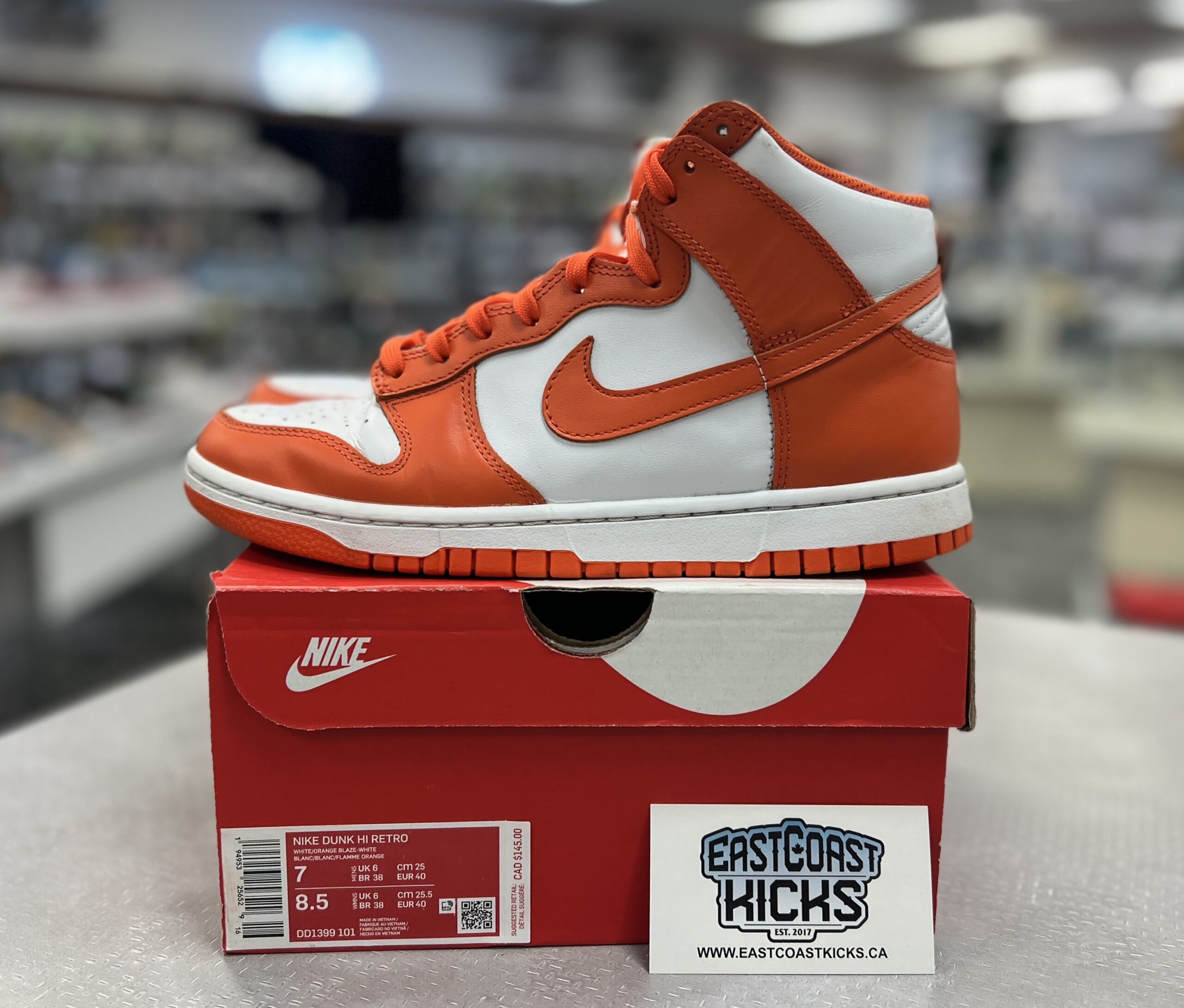 Preowned Nike Dunk High Syracuse Size 7