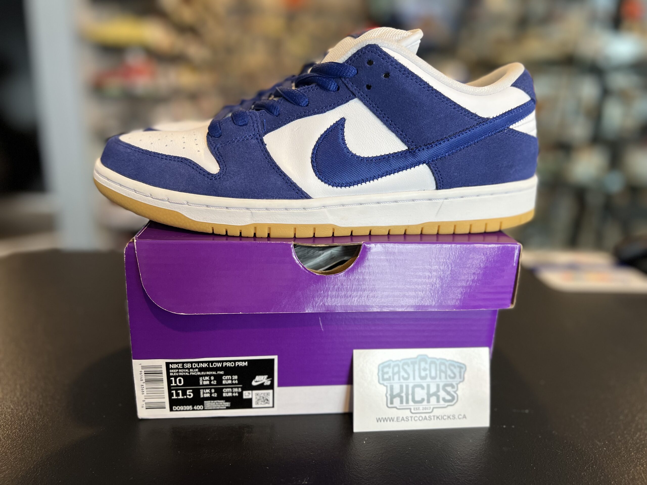 Preowned Nike SB Dunk Low Los Angeles Dodgers Size 10