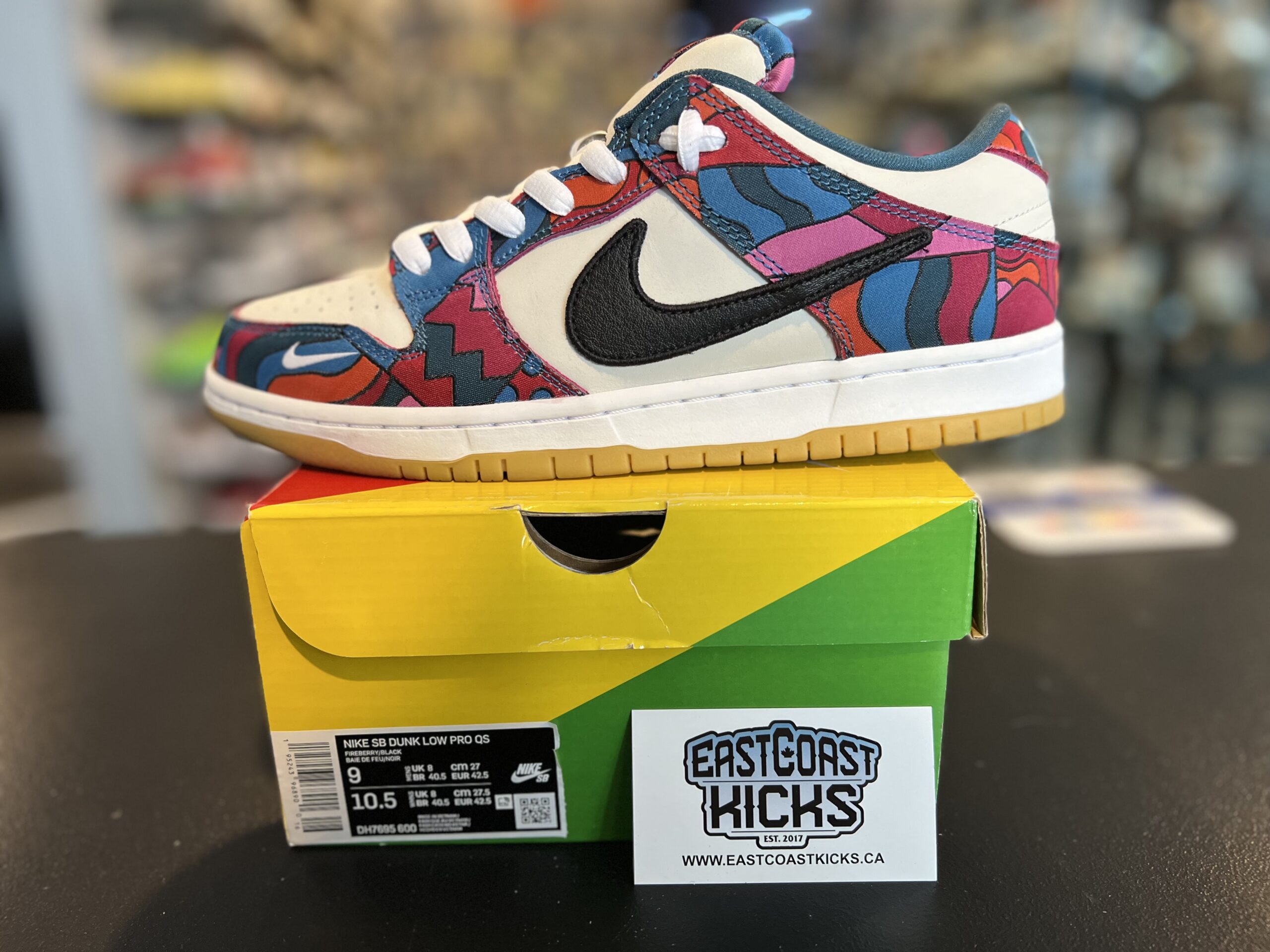 Worn Once Nike SB Dunk Low Pro Parra Abstract Art Size 9