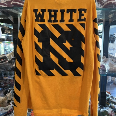 Worn Once Off-White Virgil Abloh Long Sleeve Tee Yellow Size L