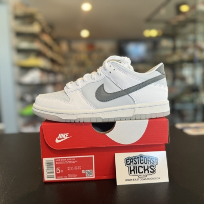 Nike Dunk Low Reflective Swoosh White Size 5Y