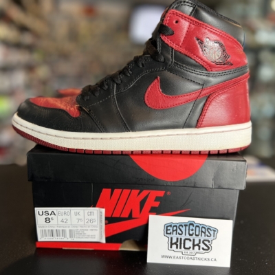 Preowned Jordan 1 Retro High Bred Banned 2016 Size 8.5