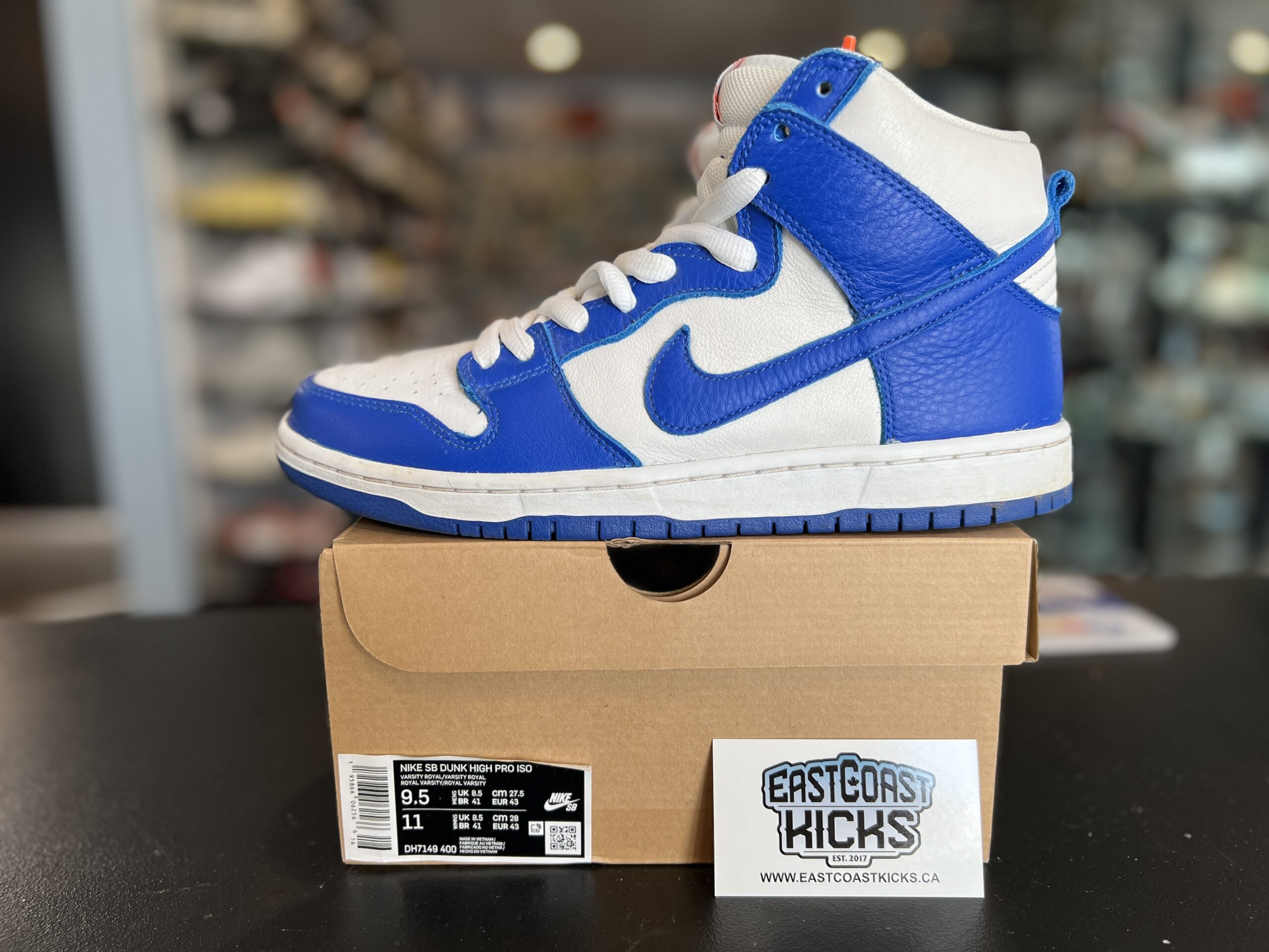 Preowned Nike SB Dunk High Pro ISO Kentucky Size 9.5