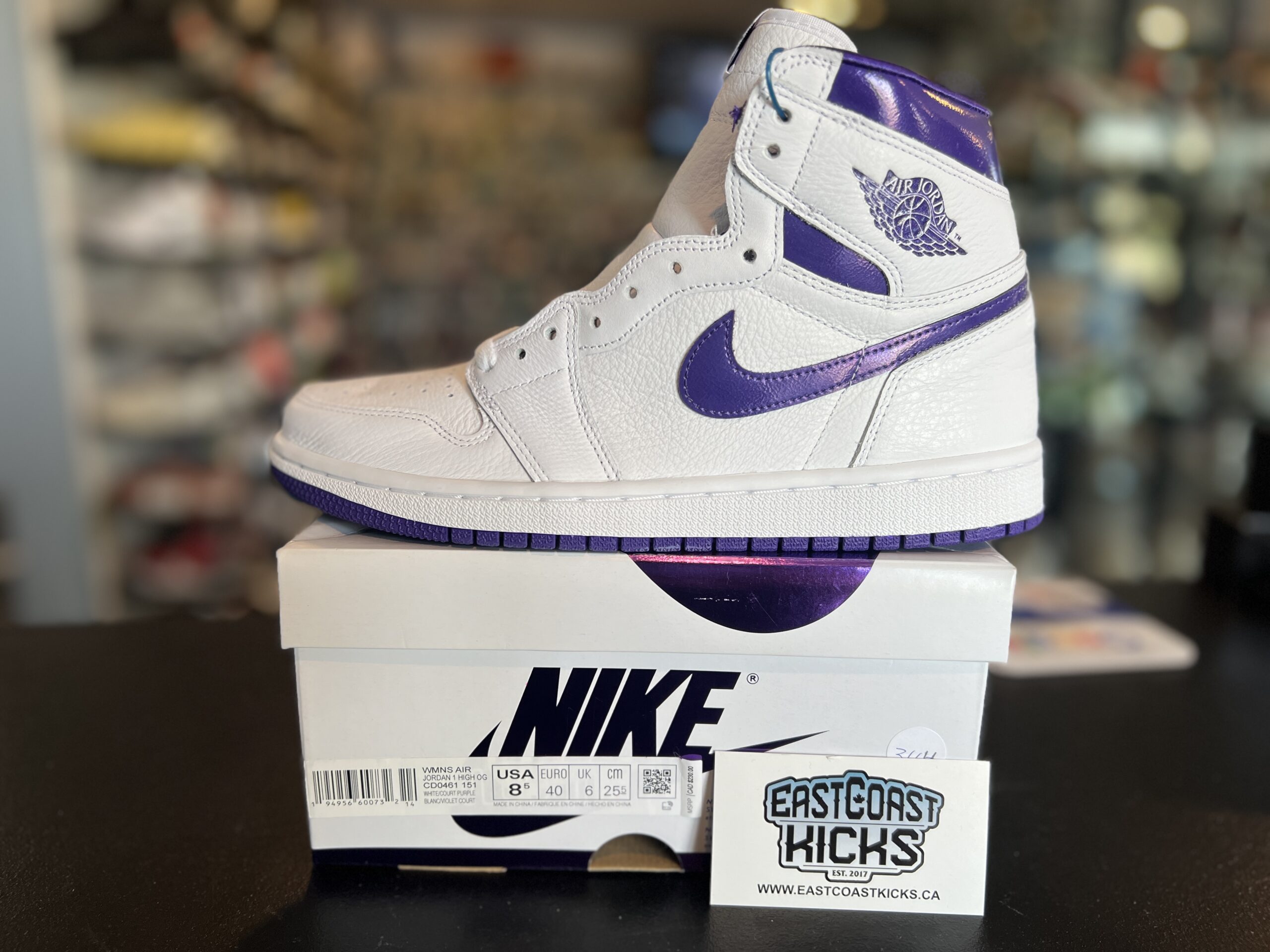 Jordan 1 Retro High Court Purple Size 8.5w/7Y