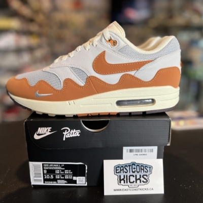Preowned Nike Air Max 1 Patta Waves Monarch (with Bracelet) Size 9