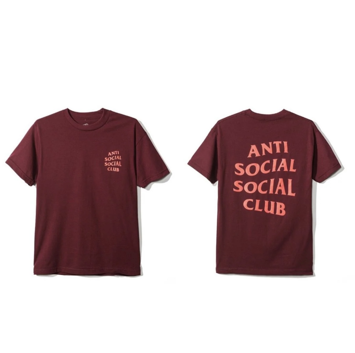 ASSC Anti Social Social Club Tee 2 Maroon Size XL