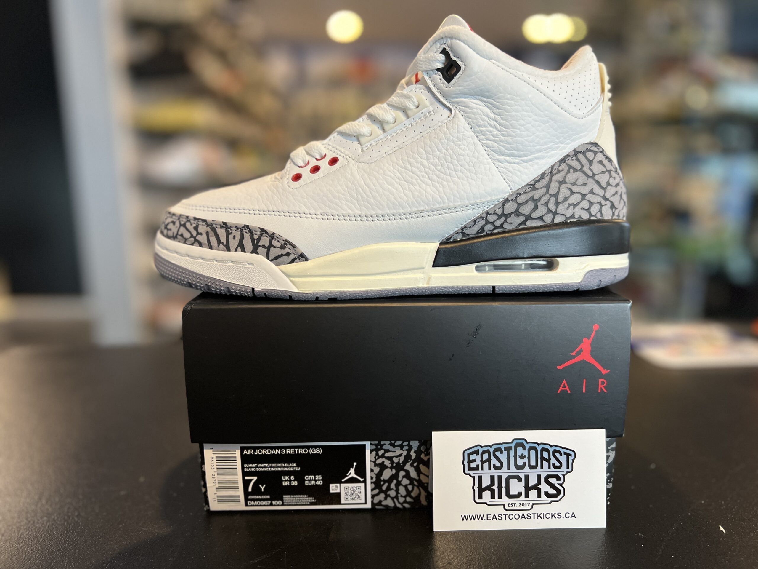 Preowned Jordan 3 Retro White Cement Reimagined Size 7Y