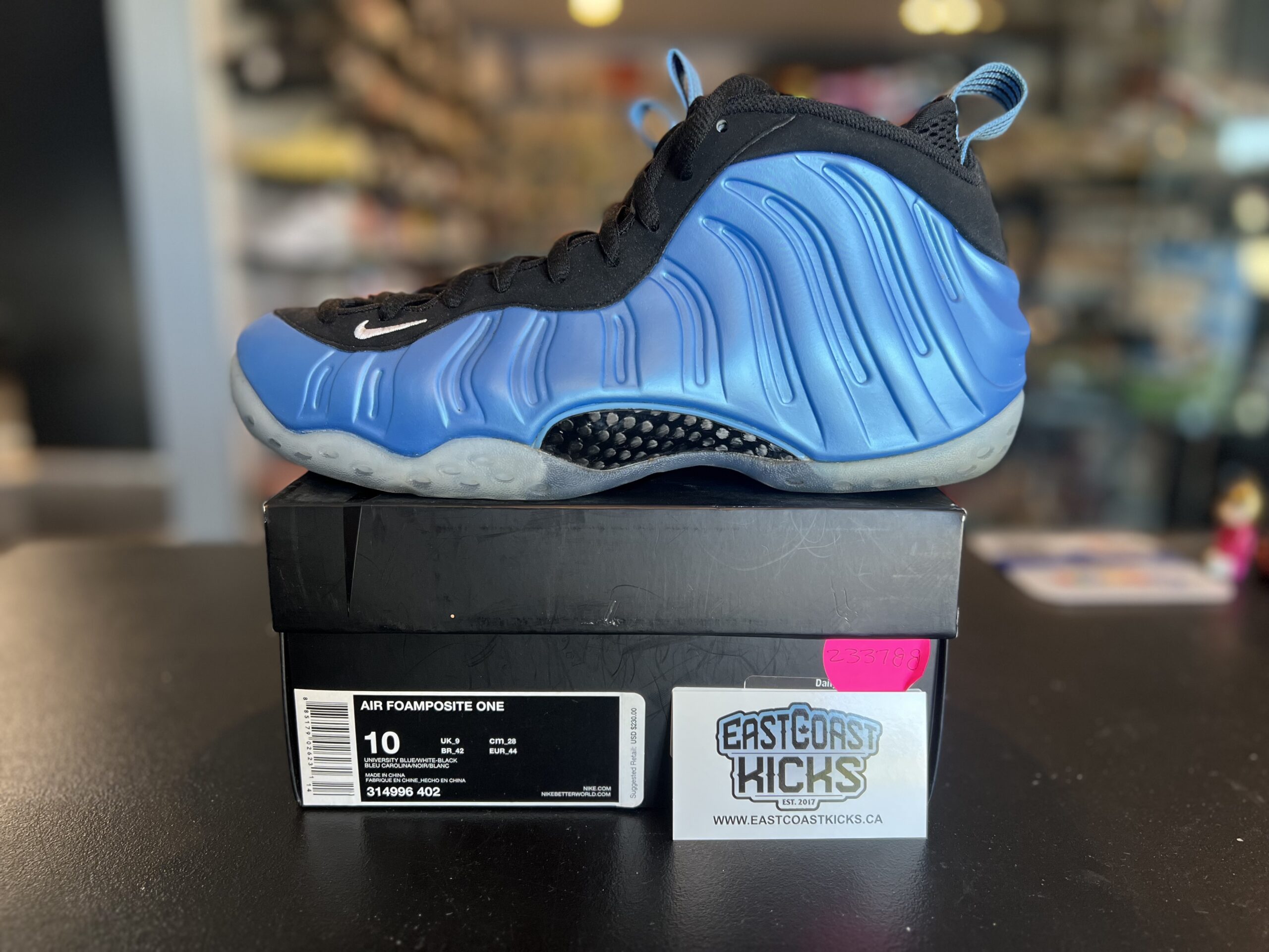 Preowned Nike Air Foamposite One University Blue Size 10