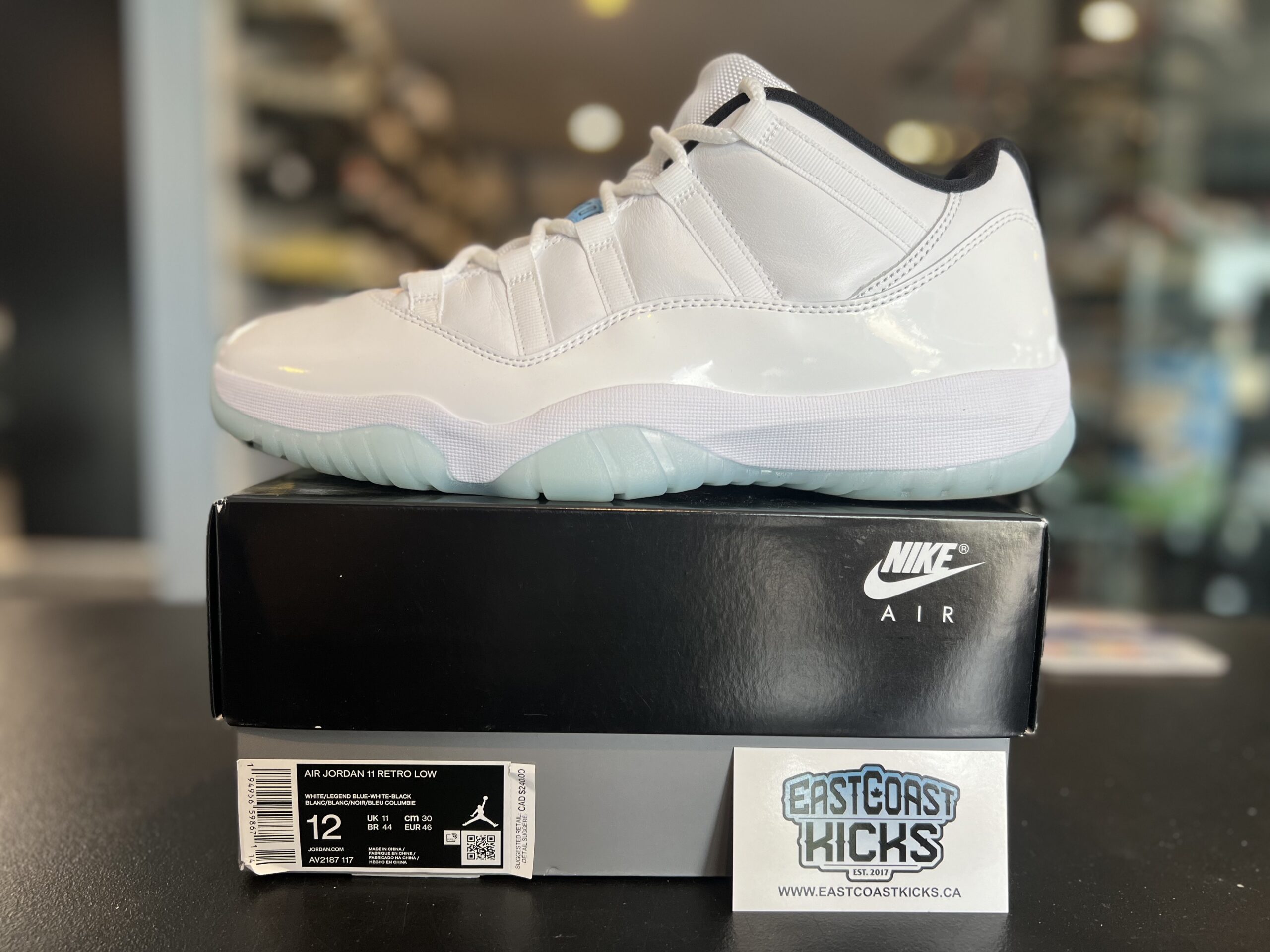 Preowned Jordan 11 Retro Low Legend Blue Size 12