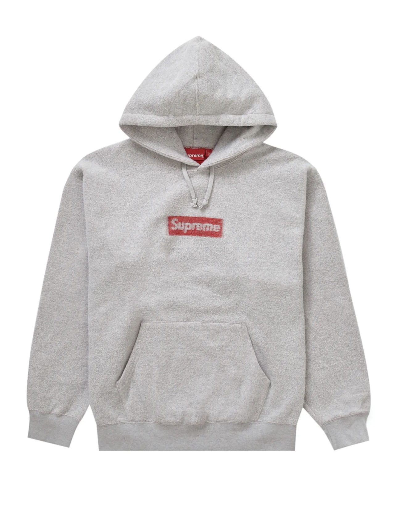 Supreme Inside Out Box Logo Hooded Sweatshirt Heather Grey Size M