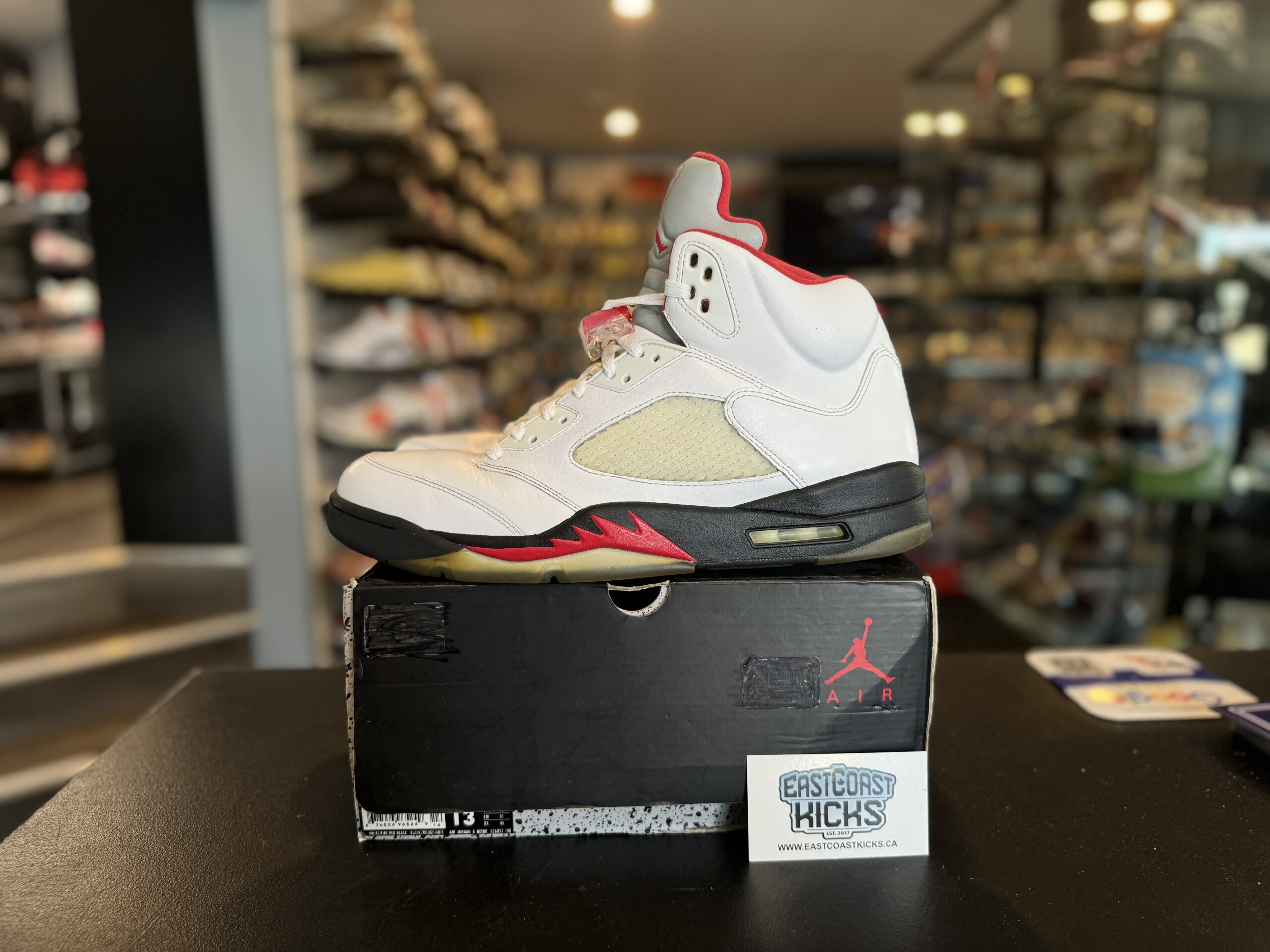 Preowned Jordan 5 Retro Fire Red 2013 Size 13