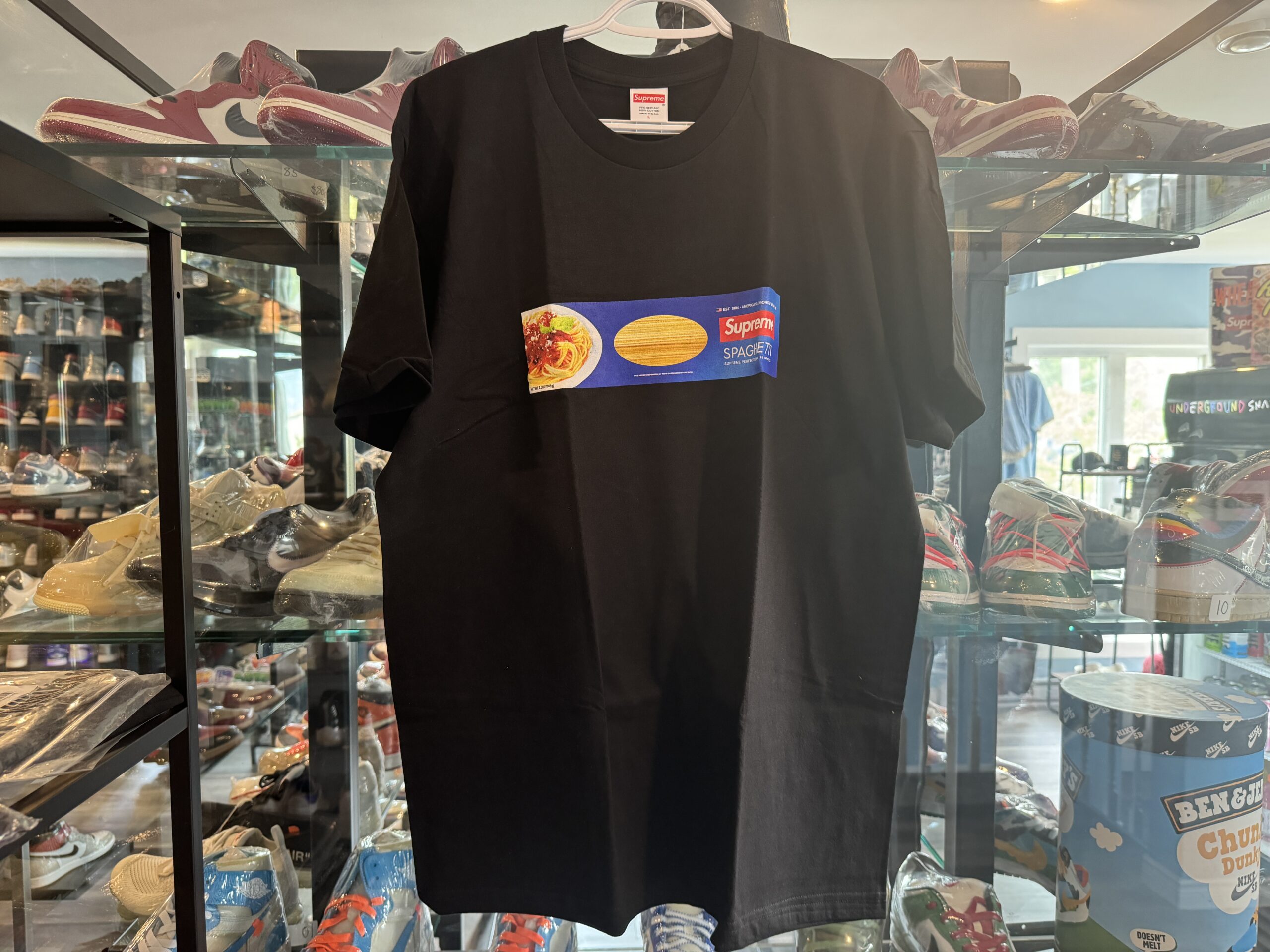 Supreme Spaghetti Tee Black Size L