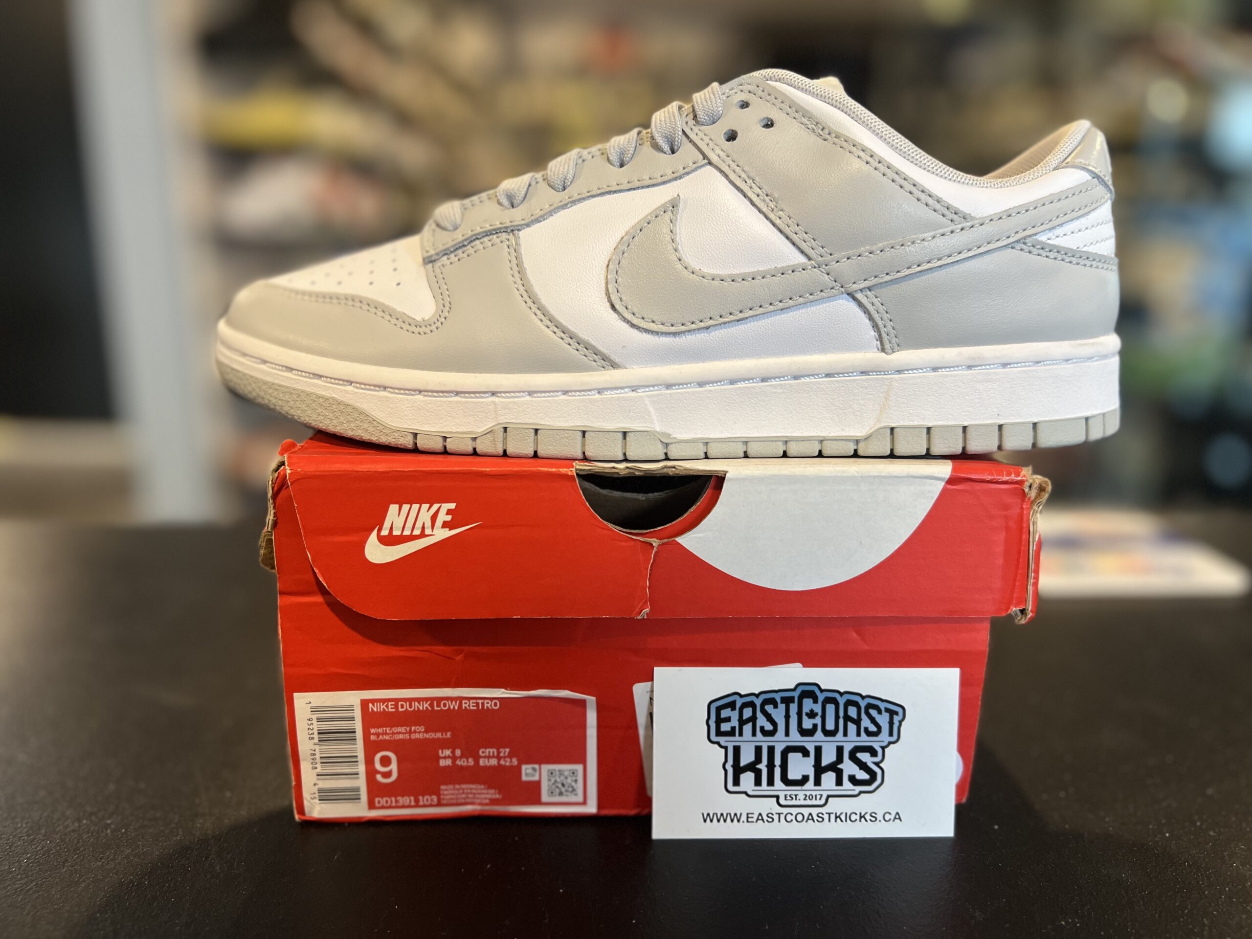 Nike Dunk Low Grey Fog Size 9