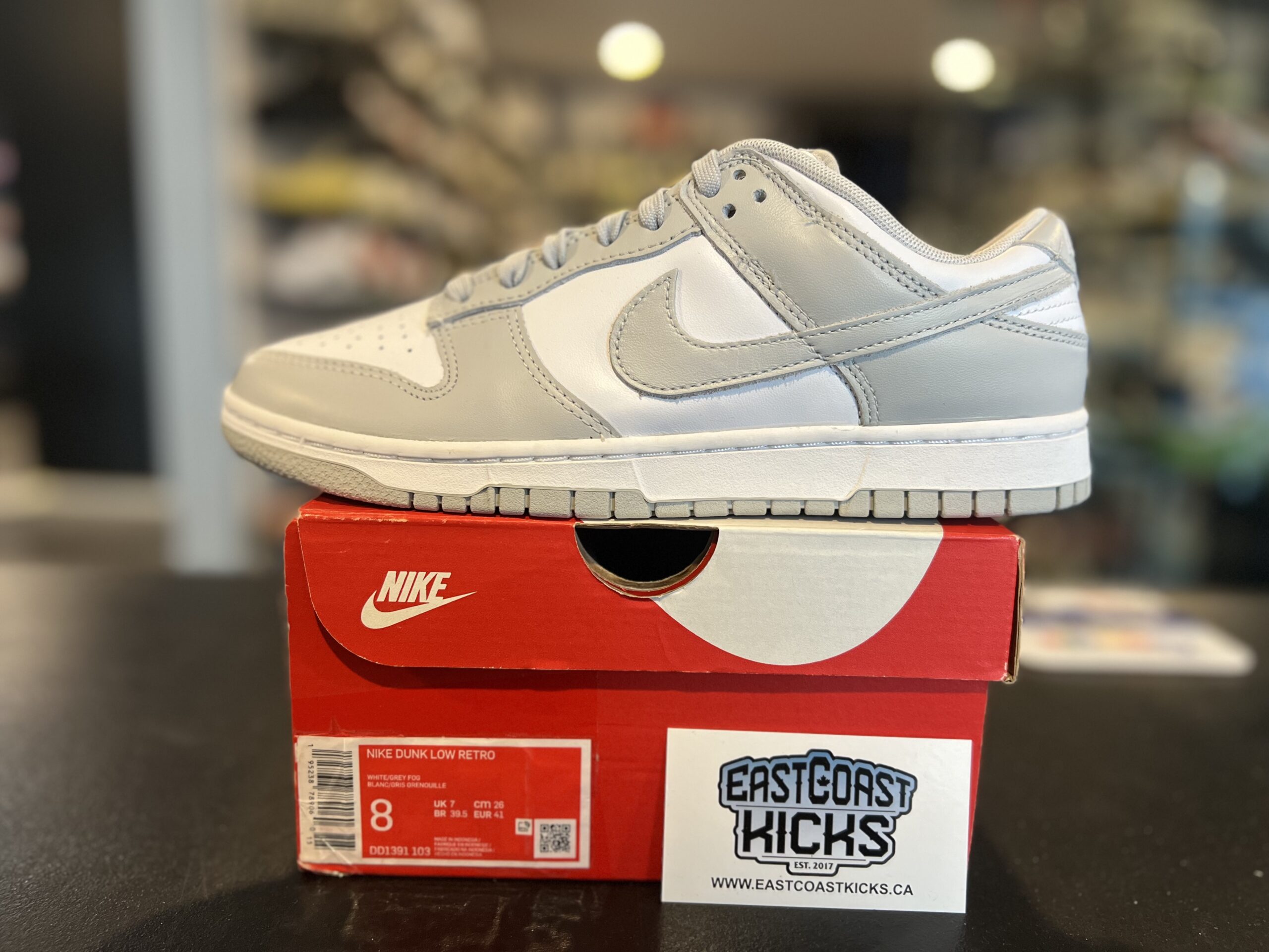 Nike Dunk Low Grey Fog Size 8