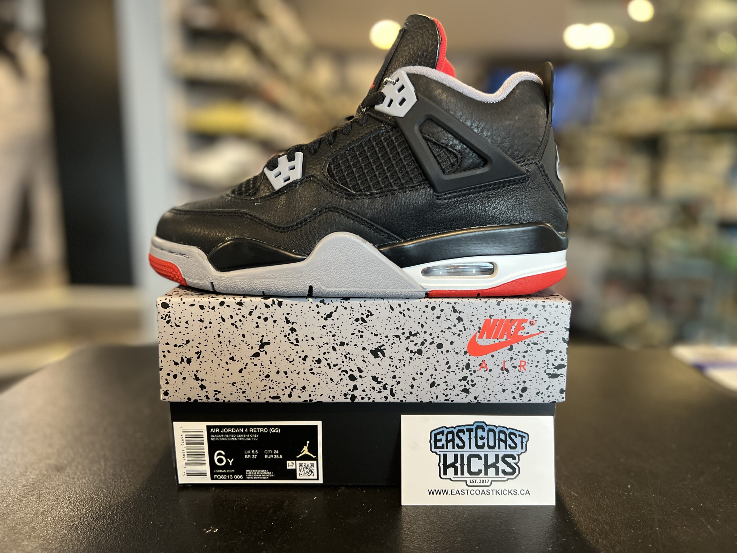 Jordan 4 Retro Bred Reimagined Size 6Y