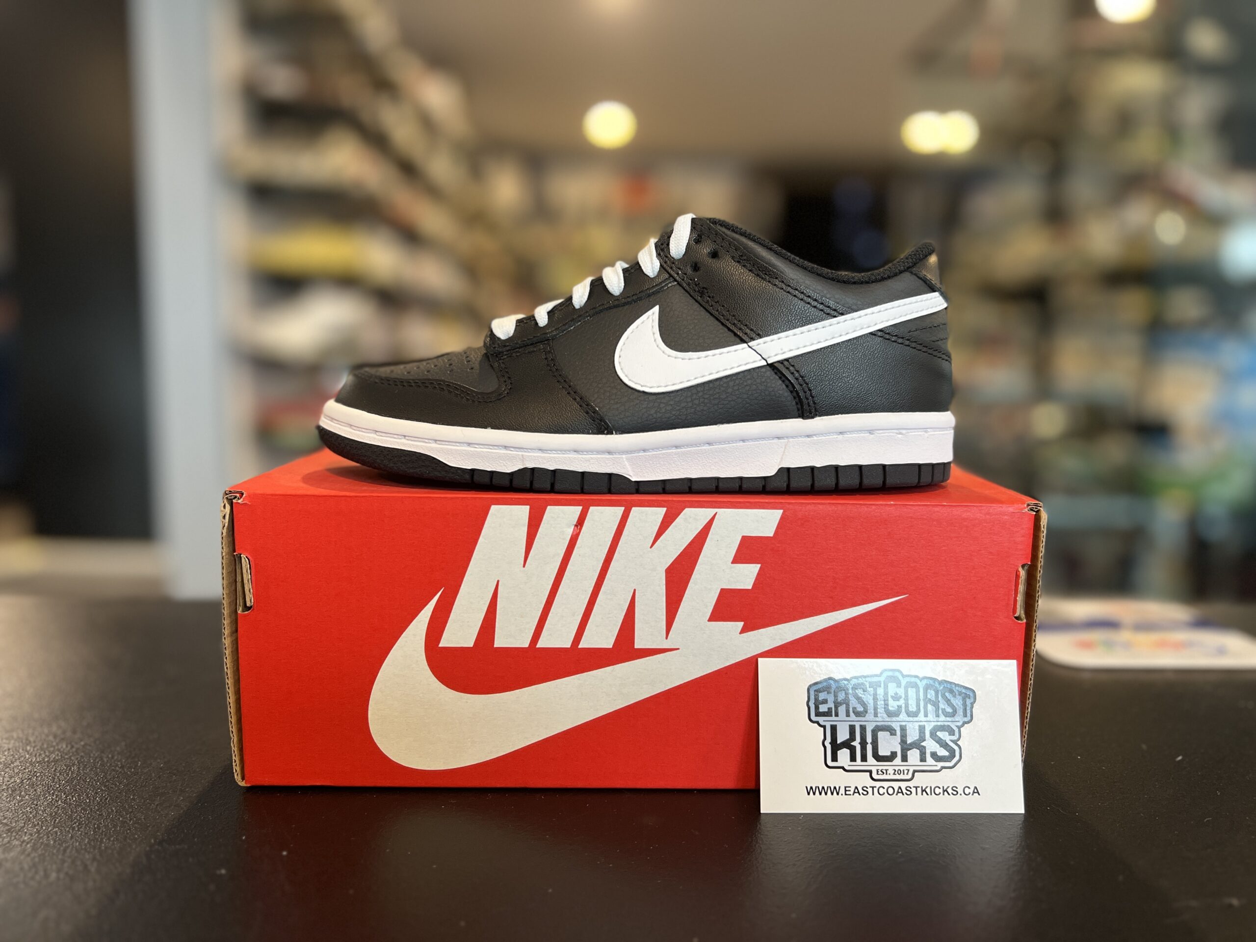 Nike Dunk Low Black White Size 7Y