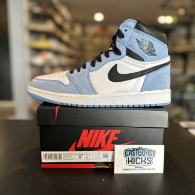 Preowned Jordan 1 Retro High OG University Blue Size 8.5