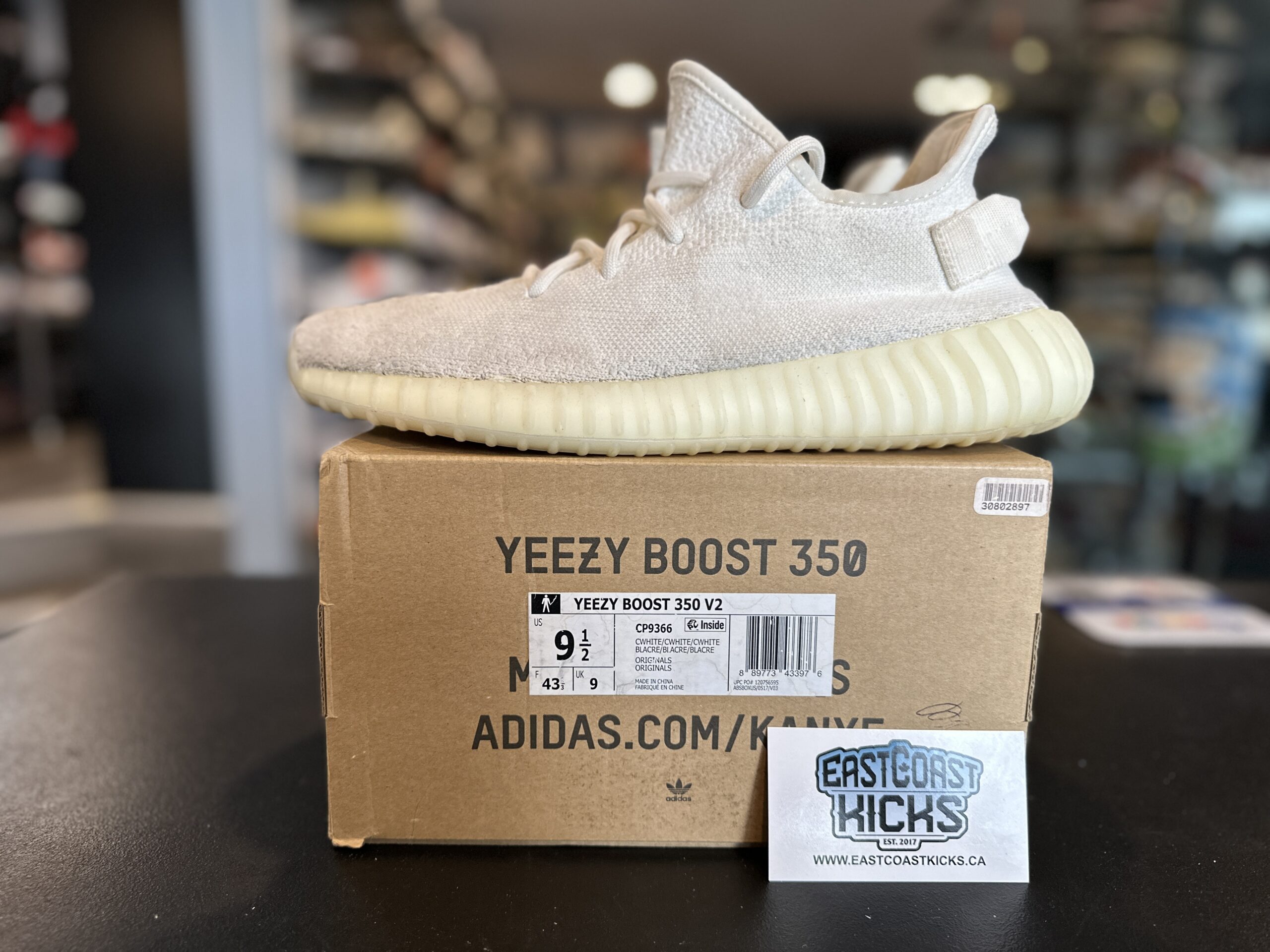 Preowned Adidas Yeezy Boost 350 V2 Cream Size 9.5