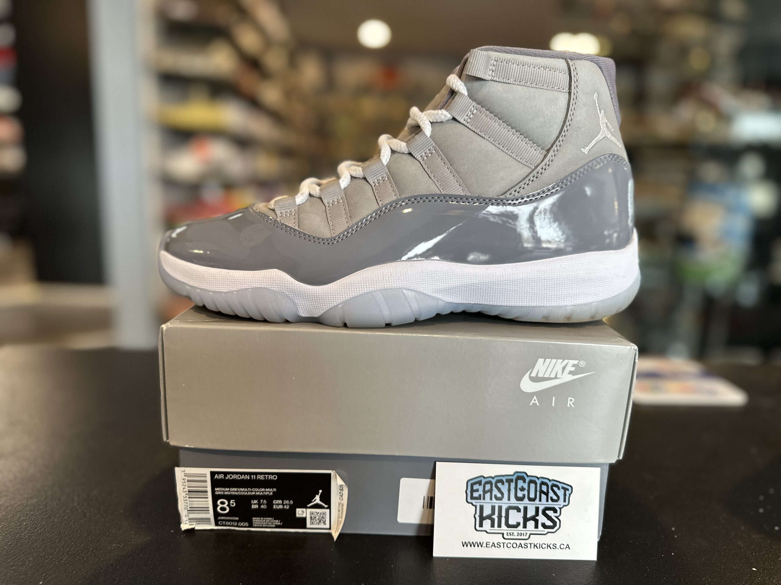 Preowned Jordan 11 Retro Cool Grey Size 8.5