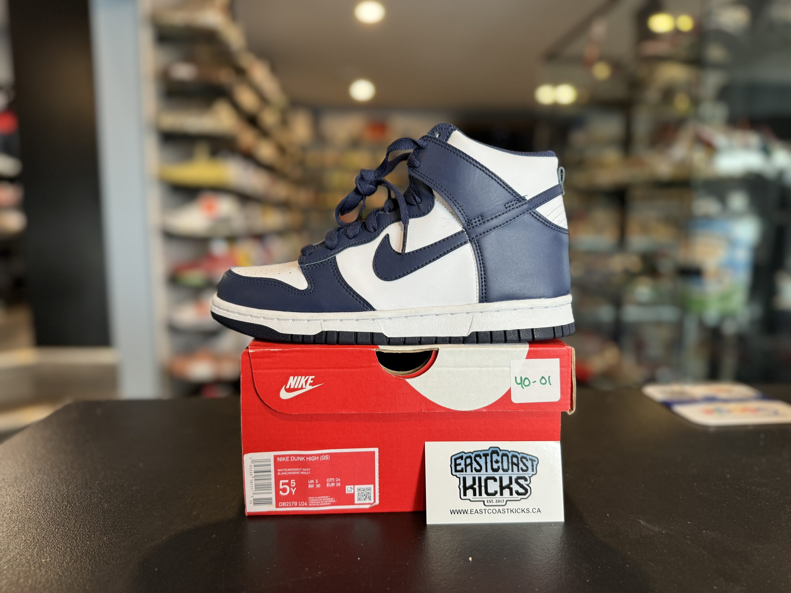 Nike Dunk High Championship Navy Size 5.5Y