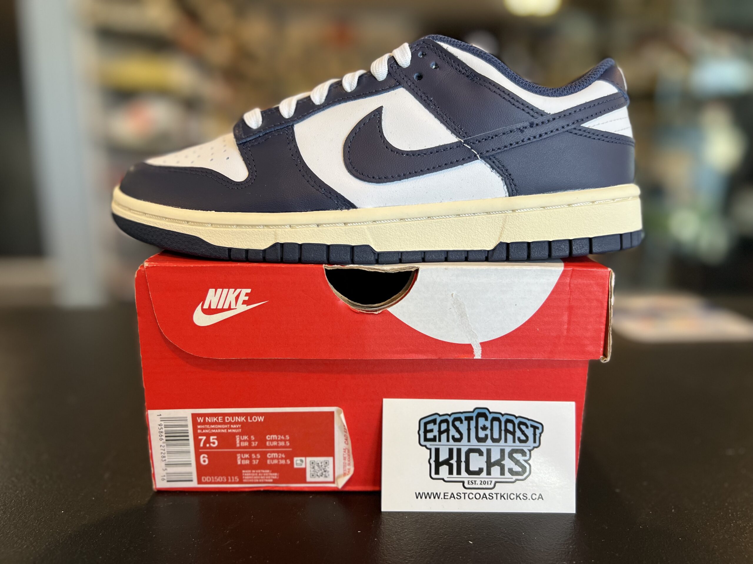 Nike Dunk Low Vintage Navy Size 7.5w/6Y