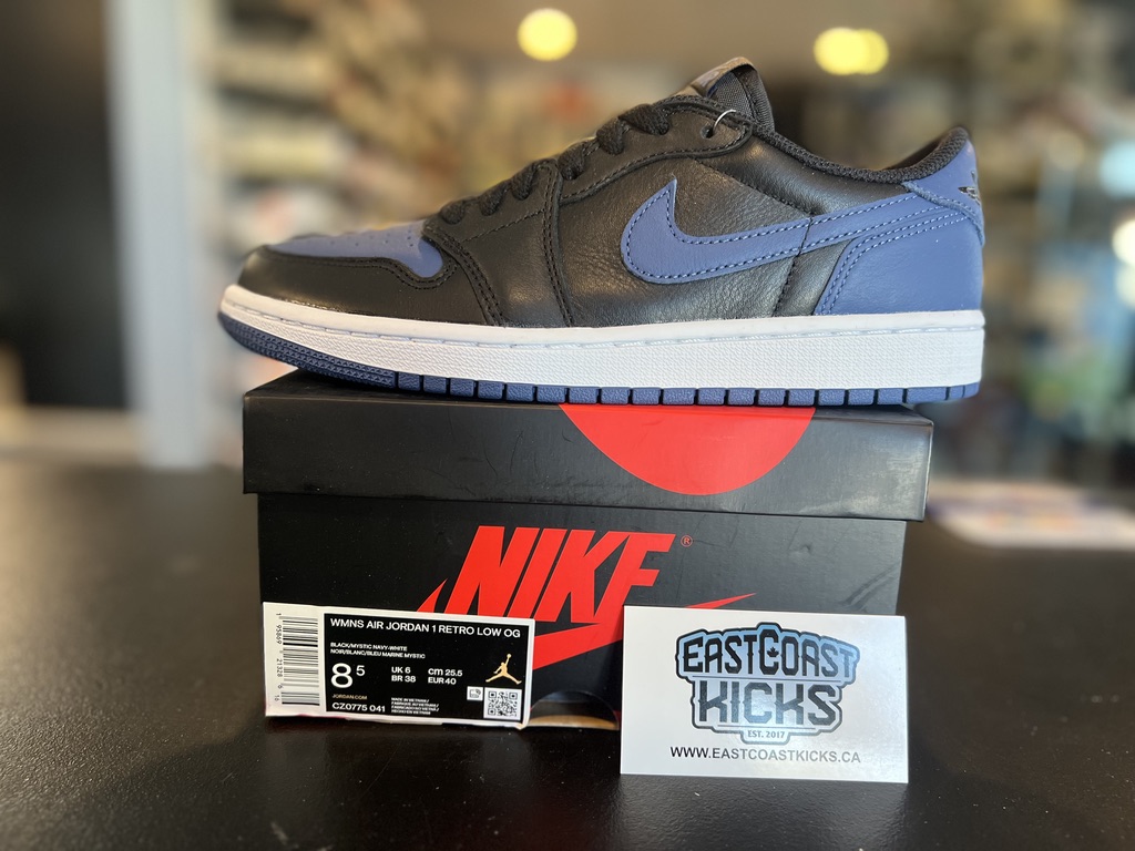 Jordan 1 Retro Low OG Mystic Navy Size 8.5w/7Y