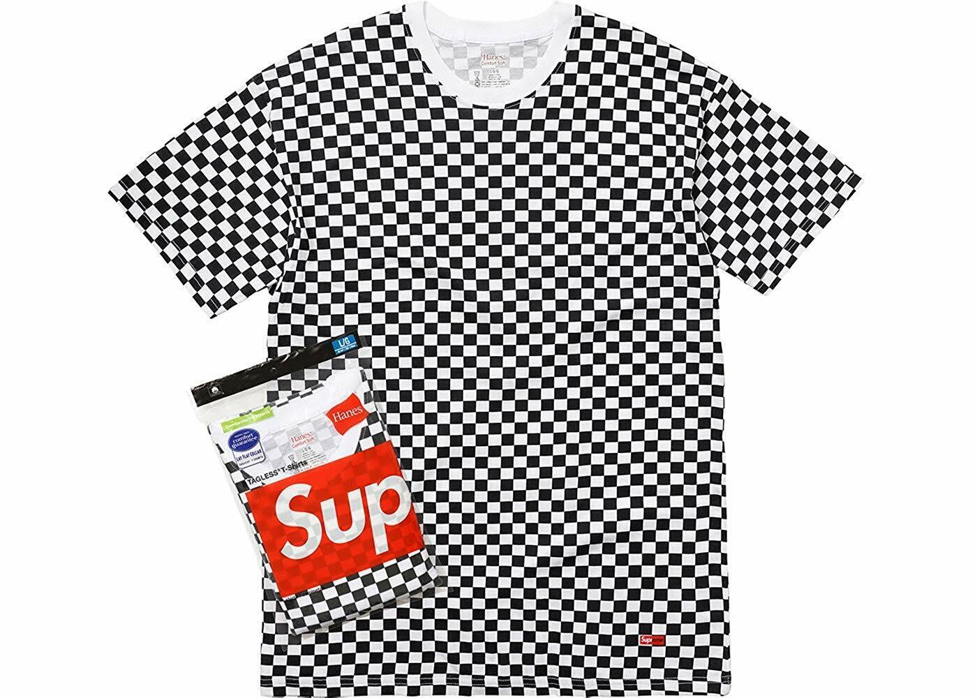 Supreme Hanes Tagless Tees 2 Pack Checkered Size S