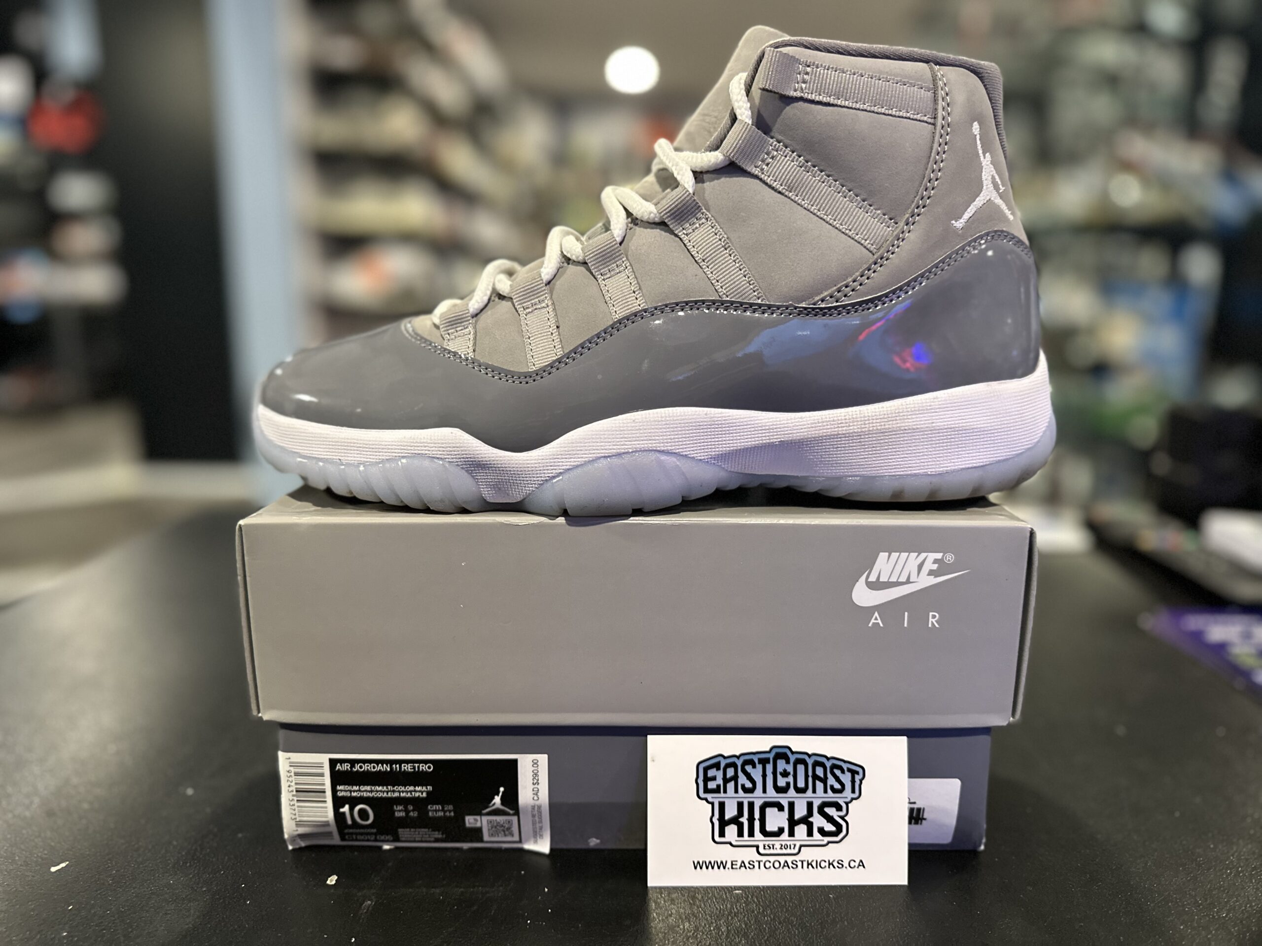 Preowned Jordan 11 Retro Cool Grey Size 10